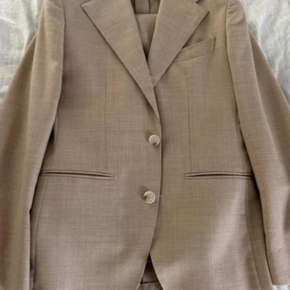 SuitSupply La Spalla Lanificio Rogna Tan Suit Size 30R